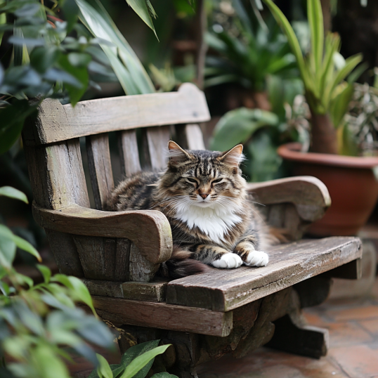 cat in garden